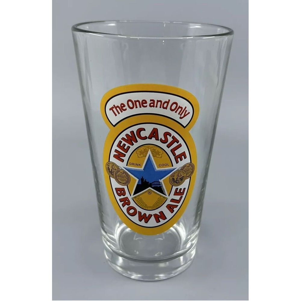 Newcastle Brown Ale Beer Drinking Pint Glass Drink Cool "The One and Only"